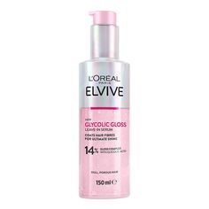 Loreal Paris Elvive Glycolic Gloss Leave In Serum 150ml Hair Gloss Loreal, Loreal Hair Gloss, Loreal Gloss, Loreal Glycolic Gloss, Loreal Skincare Products, Loreal Hair Serum, Loreal Serum, Elvive Serum, L’oréal Serum