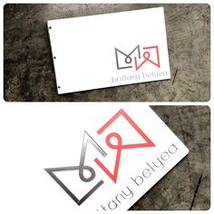 two business cards with logos on them