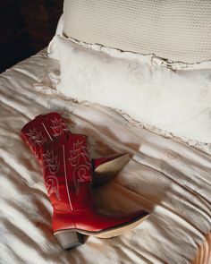 Country Dance Hall, Red Cowgirl Boots, Red Cowboy Boots, Country Dance, White Tulips, Dance Hall, Red Aesthetic, Southern Charm, Ladies Shoes