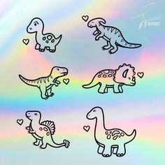 Baby Dinos Tiny Matching Dinosaur Tattoos, Cute Matching Dinosaur Tattoo, Sister Dinosaur Tattoos, Family Dinosaur Tattoo, 3 Dinosaur Tattoo, Tiny Trex Dino Tattoo, Matching Dino Tattoos, Baby Dinosaur Tattoo, Tattoo Ideas Dinosaur