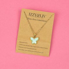 Encased in a gold-plated frame, this dainty butterfly pendant symbolizes transformation and limitless potential. Packaged with a heartfelt message for your queen in training, reminding her to unfurl her dreams and soar high. This necklace is not just an accessory; it's a celebration of every step in her beautiful journey. Dainty Butterfly, Necklace For Girls, One More Day, Personalized Gifts For Kids, Sleep And Loungewear, Fly Girl, Kids Items, Girls Necklaces, Butterfly Necklace