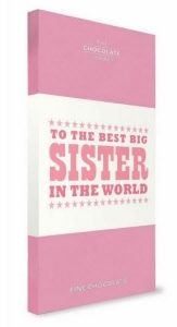 a pink and white book with the words to the best big sister in the world