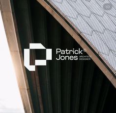 the logo for patrick jones construction, designed by dwp design group is shown