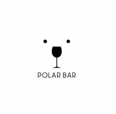 the polar bar logo is designed to look like an animal's head with glasses on it