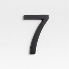 the number seven is black against a white background