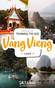 things to do in vang vieng, vietnam with text overlaying the image