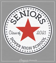 a red star is on the back of a gray and white sticker that says seniors class of 2009