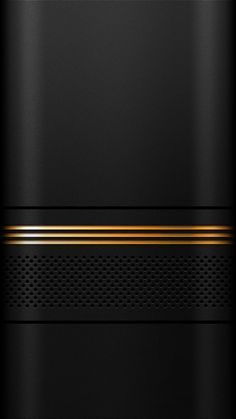 black and gold wallpaper with metallic lines on the bottom, along with an orange stripe