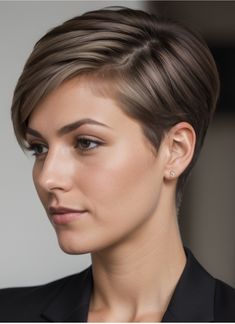 Pixies Haircut, Short Haircuts Ideas, Haircut Ideas Trendy, Shorthair Haircut, Haircut Tips, Sleek Short Hair, Pixie Haircut Ideas, Trendy Bob, Haircut Tip