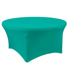 Round Spandex Banquet Table Cover - 72 Inches - Events and Crafts-Simply Elegant Corner Tables, Turquoise Table, Event Decor Direct, Elegant Tablecloth, Banquet Table, Round Table Cover, Round Table Covers, Table Skirt, Stylish Tables