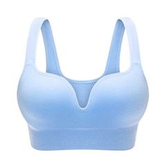 Color: Blue, Bands Size: M Wireless Sports Bra, Cotton Bralette, Lingerie Plus Size, Blue Bra, Sports Vest, Plus Size Bra, Yoga Bra, Bralette Tops, Bra And Panty Sets