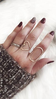 Sideways Heart Ring Index Finger Rings For Women, Rose Gold Heart, Ring Collection, Everyday Rings, Diy Rings