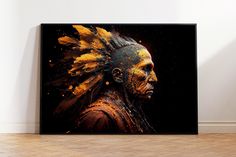 Honor the bravery and skill of the Native American warriors with this magnificent poster. This high-quality print showcases the strength and dignity of the Native American culture, bringing a touch of the wild west to your walls. Perfect for any room, this poster is sure to make a statement and spark conversation. Whether you're a fan of the Mohawk, Apache, Cherokee, or Navajo tribes, this poster is sure to impress. Made from premium materials, this poster is built to last and will keep inspirin Mohawk Art Native American, Native American Cyberpunk, Apache Plume, Iroquois Warrior, Native American Chief Painting, Cherokee Indian, Native American Warrior, Indian Decor, Native American Culture