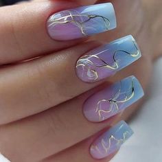 Simple Spring Nails, Cute Spring Nails, Blue Nail Art, Her Nails, Blue Nail Designs, Blue Nail, White Nail, Spring Nail Art, Pink Nail