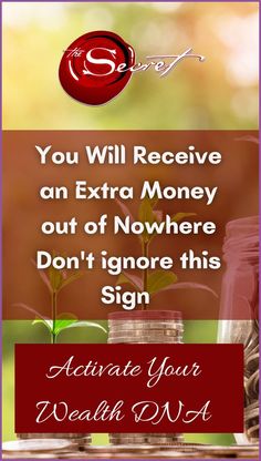 some jars with money in them and the words you will receive an extra money out of nowhere don't ignore this sign