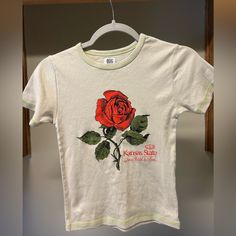 Kansas Rose Tee Never Worn Size S Non Smoking Home Bundle And Save Rose Print Tops For Summer, Rose Print Tops For Spring, Summer Graphic Tee With Rose Print, Spring Graphic Tee With Rose Print, Spring Rose Print Graphic Tee, Casual Rose Print Tops In Rose Color, Casual Rose Print Tops, Casual Rose Cotton Top, Urban Outfitters Vintage Spring Tops