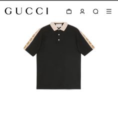 It Has Been Tried On But Never Worn, Never Washed. Size Xxl But Fits As An Xl Easily As Well. Elegant Gucci Collared Tops, Gucci Polo Shirt Men, Elegant Collared Gucci Tops, Designer Collared Gucci Tops, Elegant Gucci Cotton Top, Designer Gucci Polo Collar Top, Black Collared Gucci Top, Gucci Black Collared Top, Black Gucci Collared Top