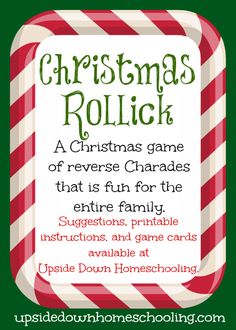 a christmas rollick game for the entire family to play on their own homeschooling