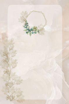 an artistic photo with green leaves and branches on it's back side, against a beige background