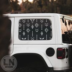 This decal set is perfect for anyone looking to add a unique personal touch to their vehicle! These window decals are compatible with Jeep Wrangler JK/JKU/JL/JLU 2007-2023 with hard tops. While ordering, please be sure to correctly fill out the customization box with the correct information regarding the vehicle you plan to apply these decals. The year/make/model can affect the sizing of the decals, so in order to ensure you get the correct size for your vehicle this information is necessary. If this information is left blank or containing incorrect information, please contact me immediately to resolve the issue. If left blank or containing improper information, the decal will be made to fit JL models. We provide easy to follow, step by step application instructions within the package, how Jeep Wrangler Decals Vinyls, Jeep Wrangler Theme Ideas, Jeep Wrangler Stickers Decals, Boho Jeep Wrangler, 2024 Jeep Wrangler Accessories, Jeep Window Decals, Western Jeep Accessories, Jeep Decals For Women, Car Decal Ideas For Women