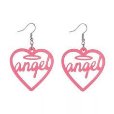 angel heart earrings boogzel apparel Y2k Fashion Early 2000s Aesthetic, Euphoria Cassie, Y2k Fashion Early 2000s, Accessories Png, Lol Omg Dolls, Dr Accessories, Early 2000s Aesthetic, Omg Dolls, Early 2000s Style