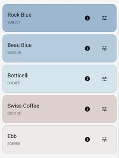 an iphone screenshot showing the different font styles and colors for each type of device