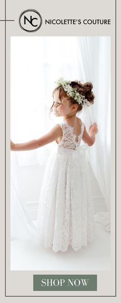 Bohemian White Flower Girl Dress, Rustic Tulle Wedding Dress, Will You Be My Flower Girl Proposal, Boho Dresses