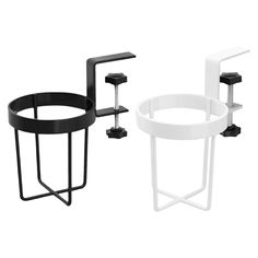 two black and white bathroom accessories on a white background