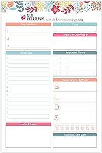 a floral printable planner with the words bloom on it