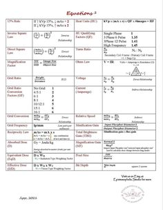 a table with some calculations for different types of substances and their uses in the experiment