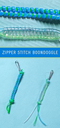 the zipper stitch boondoogle is made from plastic beads