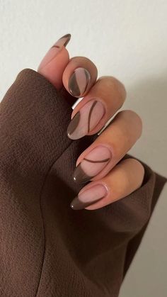 Ongles Beiges, Soft Nails, Acrylic Nails Coffin Short, Brown Nails, Best Acrylic Nails