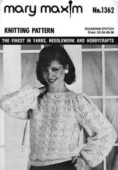 an old knitting pattern for a woman's sweater