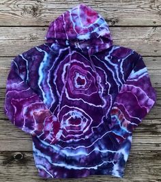 Tie Dye Folding Techniques, Procion Dye, Purple Geode, Tie Dye Tops