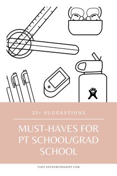 Med School Necessities, Lvn School Essentials, Physical Therapy Notes, Pa School Must Haves, Pa School Essentials, Physical Therapy Student Study, School Based Physical Therapy