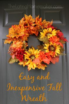 an easy and impressive fall wreath