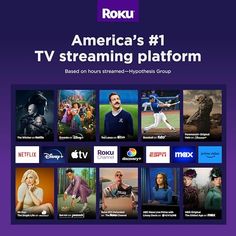 the roku america's 1 tv streaming platform