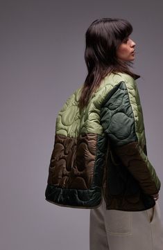 Earthy hues and swirled quilting animate a casually cozy jacket you'll reach for on repeat. Front button closure Spread collar Front flap-patch pockets Lined, with synthetic fill 100% polyester Machine wash, line dry Fall Jacket 2024 Women, Quilted Jacket Street Style, Quilted Liner Jacket, Liner Jacket, Earthy Hues, Cozy Jacket, Leopard Print Baby, Spring Floral Dress, Satin Slip Dress