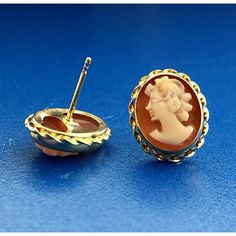 * Classic Victorian 14k Yellow Gold Carved Cameo Statement Stud Earrings * Length: 1/2" * Width: 3/8" * Cameo Measures: 3/8" X 1/4" Each * Weight: 1.2 Tgw * Marked: 14k*Makers Mark * G1067 Victorian Studs, Statement Stud Earrings, Jewelry Classic, Makers Mark, Favorite Jewelry, Jewelry Earrings Dangle, Etsy Earrings, Dangle Earrings, Jewelry Earrings