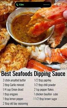 the best seafood dipping sauce is in this recipe for crab legs and lobsters