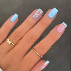 Unghie Sfumate, Short Square Nails, Simple Gel Nails, Colorful Nails, Her Nails, Short Square Acrylic Nails, Cute Gel Nails, Acrylic Nails Coffin Short, Short Acrylic Nails Designs