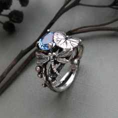 Handmade Lotus Gem Dragonfly Ring – Boho Peak Dragonfly Rings, Rings Styling, Dragonfly Lotus, Divorce Ring, Dragonfly Photos, Dragonfly Ring, Lotus Ring, Dragonfly Insect, Vintage Inspired Engagement Rings