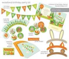 an animal themed birthday party kit