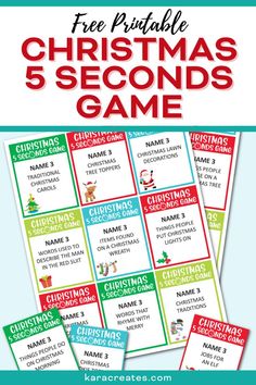 free printable christmas 5 seconds game for kids to play on the phone or tablet