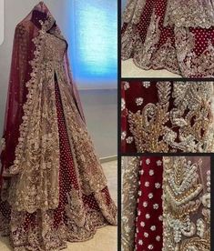 an elaborate red and gold bridal gown