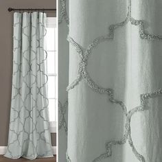 Trellis Style Curtain Panels Set of 2 | Diy Rugs, Cotton Shower Curtain, White Shower Curtain, Room Curtains, Trellis Pattern, Window Dressings, Curtain Lights, Curtain Patterns