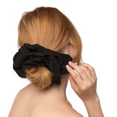 This adorable scrunchie is the perfect addition for dressing up. Throw on a Dinner Scrunchie to add a feminine touch to even the most basic of outfits! Black Dinner, Hair Pulling, Wedding Hairstyles Updo, Elastic Hair Ties, Date Dinner, Girl Short Hair, Braided Updo, Dinner Date, Of Outfits