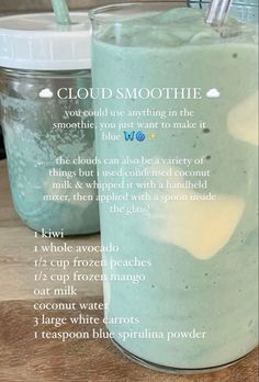 Drink List, Healthy Food Motivation, Healthy Drinks Recipes, Healthy Routine, Fruit Smoothie Recipes, Smoothie Shakes, Healthy Juices