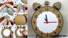 how to make an origami clock out of cardboard