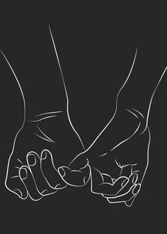 two hands holding each other on a black background